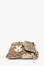 Gucci GG Canvas/Cream Leather Studded Pelham Web Shoulder Bag