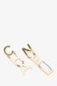 Pre-loved Chanel™ 2021 Gold Toned 'CHA-NEL' Drop Earrings