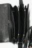 Celine Vintage Black Macadam Canvas Horse Carriage Shoulder Bag