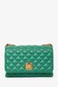 Versace Green Quilted Leather Crossbody
