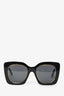 Gucci Black/Gold Frame Oversized Logo Sunglasses