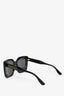 Gucci Black/Gold Frame Oversized Logo Sunglasses