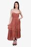 Ulla Johnson Blush Ruched Asymmetrical Sleeveless Dress Size 8