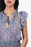 Ulla Johnson Blue Patterned Mini Dress Size 6