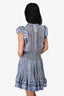 Ulla Johnson Blue Patterned Mini Dress Size 6