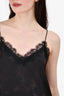 Anine Bing Black Patterned Silk Sleeveless Top Size S