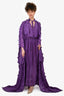 Lanvin Purple Wool/Silk Pleated Gown Size 38
