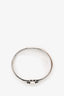 Hermes White/Silver Clic Bracelet