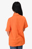 Hermès Orange Short Sleeve Polo Top Size 30