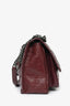Saint Laurent Maroon Crinkled Leather Medium 'Niki' Shoulder Bag