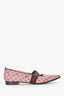 Louis Vuitton Red Monogram Mary Jane Flats Size 37.5