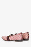Louis Vuitton Red Monogram Mary Jane Flats Size 37.5