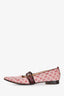 Louis Vuitton Red Monogram Mary Jane Flats Size 37.5