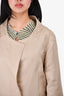 Chloe Beige Cotton/Linen Melitta Tie Front Jacket Estimated Size S-M