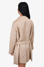 Chloe Beige Cotton/Linen Melitta Tie Front Jacket Estimated Size S-M
