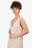 Marni Cream Cotton Sheer Sleeveless V-Neck Midi Dress Size 44