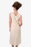 Marni Cream Cotton Sheer Sleeveless V-Neck Midi Dress Size 44