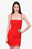 Givenchy Red Logo Embroidered Mini Dress Size Size 34