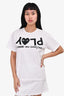 Play Comme de Garcons White Cotton Graphic T-Shirt Size M