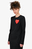Moschino Black Inflatable Heart Low Back Dress Size 12