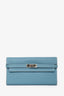 Hermès 2010 Blue Jean Epsom Leather Kelly Wallet