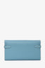 Hermès 2010 Blue Jean Epsom Leather Kelly Wallet