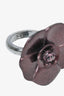 Pre-Loved Chanel™ Purple/Gunmetal Camellia Ring