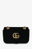 Gucci Black Velvet Marmont Mini Chain Crossbody