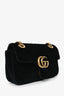 Gucci Black Velvet Marmont Mini Chain Crossbody