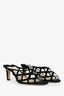 Jimmy Choo Black Suede Woven Heeled Sandals Size 40