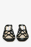 Jimmy Choo Black Suede Woven Heeled Sandals Size 40