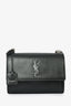 Saint Laurent Black Leather Medium 'Sunset' Bag