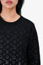 Louis Vuitton Black Cotton Ombre Monogram Crewneck Sweater Size XS
