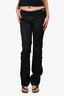 Versace Jeans Couture Black Buckle Detailed Straight Legged Pants Size 24