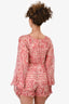 Zimmermann Red/Pink Silk Patterned Romper Size 0