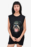 Givenchy Black Cotton Graphic Rottweiler Muscle Tee Size M