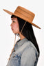 Lack Of Color Tan Woven Sun Hat with Beaded Strap