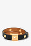 Hermes Black/Gold Leather Studded Infini Cloute Double Tour Bracelet