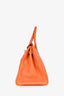 Hermes Orange Clemence Leather Birkin 35
