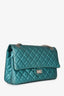 Pre-Loved Chanel™ 2008/9 Teal Metallic Quilted Leather 2.55 Reissue 226 Double Flap Bag