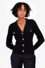 Maje Black Ribbed Cardigan Size 1