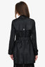 Burberry Brit Black Check Nylon Short Trench Coat Size 4