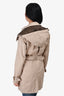 Burberry Brit Beige with Green Insert Short Trench Size 6