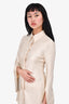 Alexander Wang Champagne Satin Collared Button Down with Crystal Cuffs Size 4