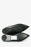 Prada Black Brushed Leather Pointed Flats Size 37