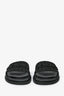 Versace Black Rubber 'FF' Logo Slides Size 40