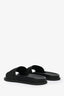 Versace Black Rubber 'FF' Logo Slides Size 40