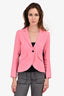 Smythe Pink Linen Blazer Size 4