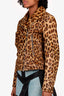 Alaïa Leopard Print Pony Calf Biker Jacket Size 42