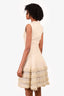 Alaïa Beige Patterned Knit Sleeveless Mini Dress Size S